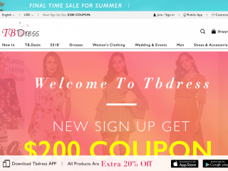 tbdress.com screenshot