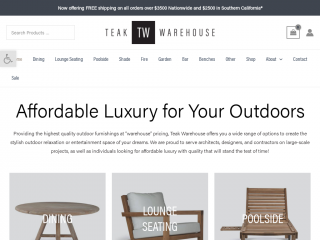 teakwarehouse.com screenshot