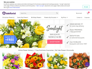 teleflorist.co.uk screenshot