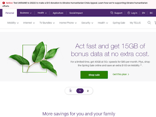 telus.com screenshot