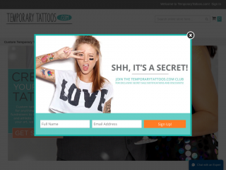 temporarytattoos.com screenshot