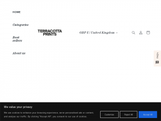 terracottaprints.co.uk screenshot