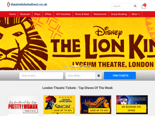 theatreticketsdirect.co.uk screenshot