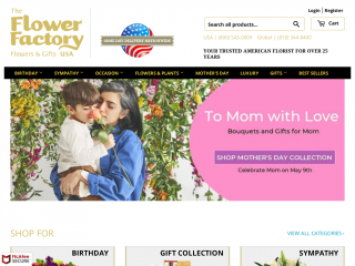 theflowerfactoryusa.com screenshot