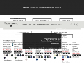 theirishstore.com screenshot