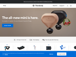 therabody.com screenshot