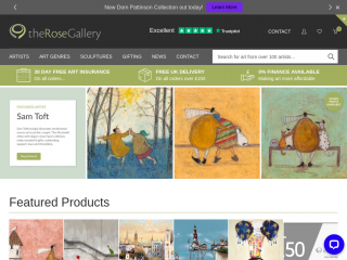 therosegallery.co.uk screenshot