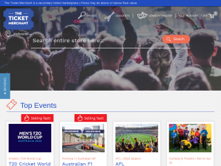 theticketmerchant.com.au screenshot