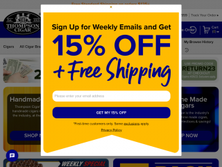 thompsoncigar.com screenshot