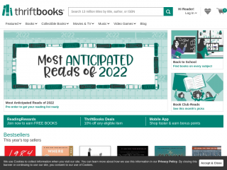 thriftbooks.com screenshot