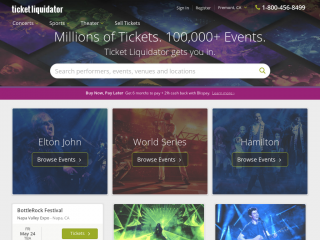 ticketliquidator.com screenshot