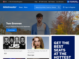 ticketmaster.co.uk screenshot