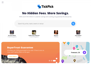 tickpick.com screenshot