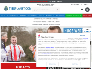 tiesplanet.com screenshot