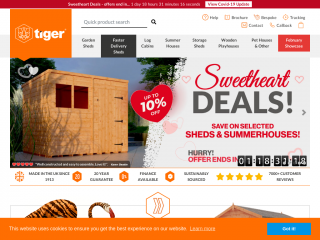 tigersheds.com screenshot