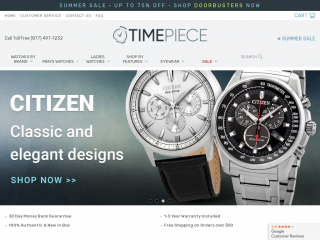 timepiece.com screenshot