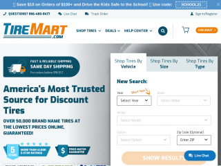 tiremart.com screenshot