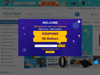 tomtop.com screenshot