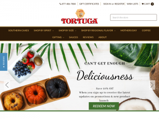 tortugarumcakes.com screenshot