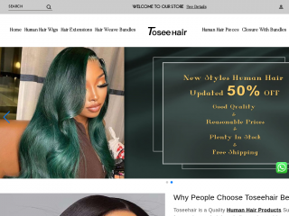 toseehair.com screenshot