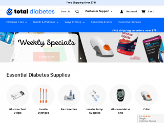 totaldiabetessupply.com screenshot