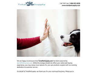 totalpetsupply.com screenshot