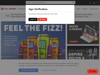 totalvapour.co.uk screenshot