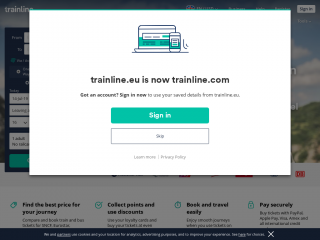 trainline.eu screenshot