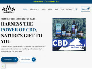 triumbotanicals.com screenshot