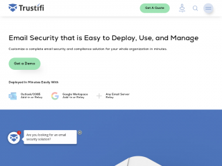 trustifi.com screenshot