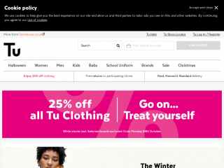 tuclothing.sainsburys.co.uk screenshot