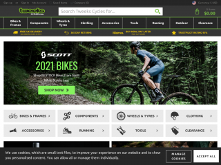tweekscycles.com screenshot