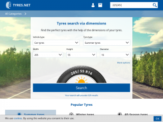 tyres.net screenshot