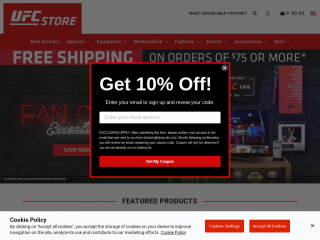 ufcstore.com screenshot