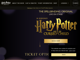 uk.harrypottertheplay.com screenshot