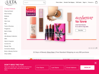 ulta.com screenshot