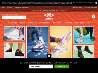 umbro.co.uk screenshot