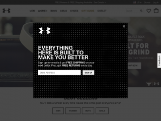 underarmour.com screenshot