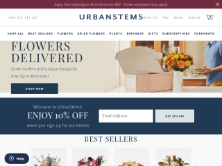 urbanstems.com screenshot