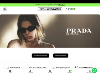 urbansunglasses.co.uk screenshot