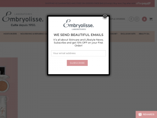 us.embryolisse.com screenshot