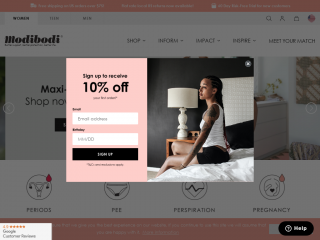 us.modibodi.com screenshot