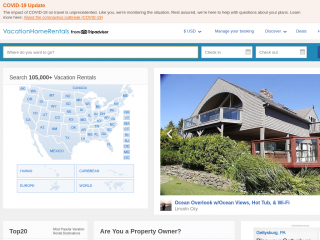 vacationhomerentals.com screenshot