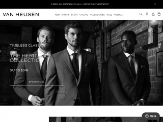 vanheusen.com.au screenshot