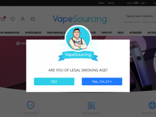 vapesourcing.uk screenshot