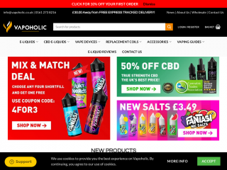 vapoholic.co.uk screenshot