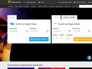 vegas.com screenshot