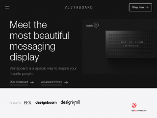 vestaboard.com screenshot