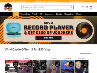 vinylcastle.com screenshot