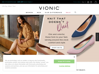 vionicshoes.com screenshot